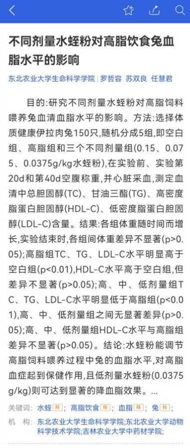 水蛭素、血脂高、血脂異常